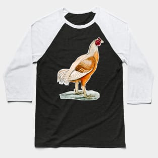 Giant Rooster vintage colorful illustration in drawing Baseball T-Shirt